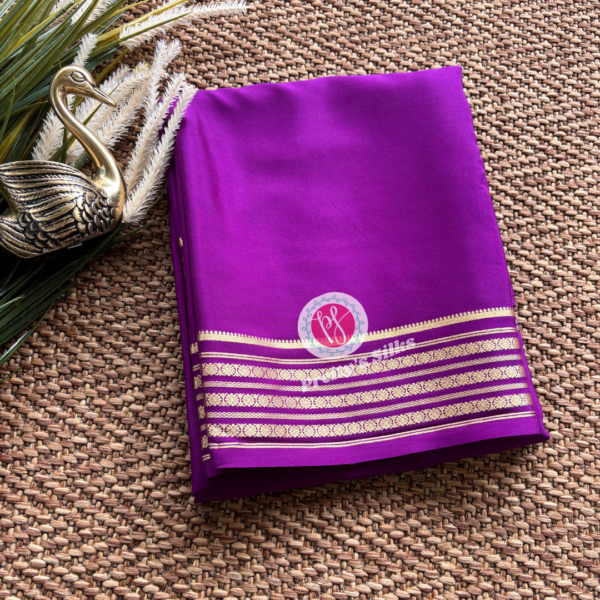 Pure Mysore crepe silk -Purple- PY71004