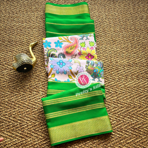 Pure Mysore crepe silk -Green-PY67875