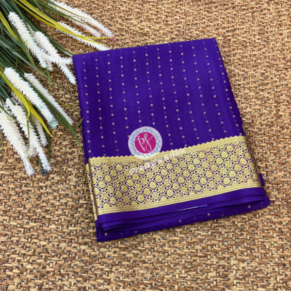Pure Mysore crepe silk-Purple – PY02147