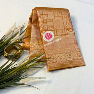 Pure Tissue Kanjeevaram silk-Dual shade orange-PY03415