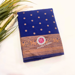 Semi Banarasi Georgette -Navy blue- PY04381
