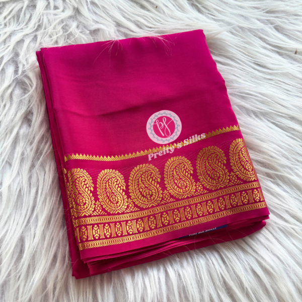 Pure Mysore crepe silk -Pink-PY79626