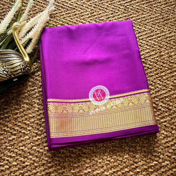 Pure Mysore crepe silk -Purple-PY70939