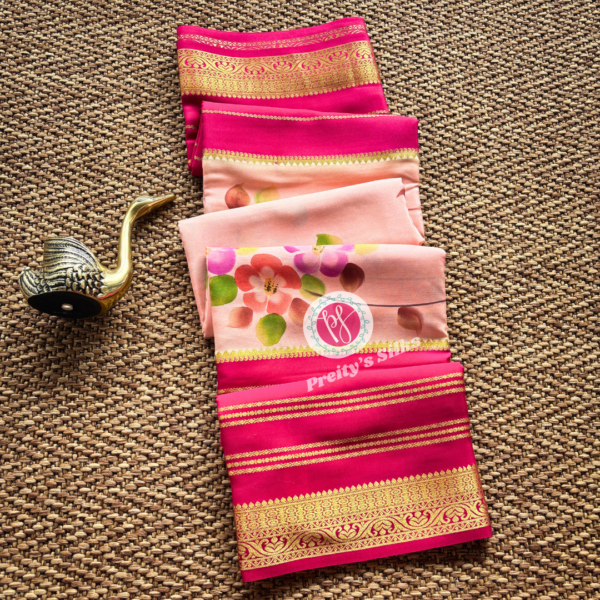 Pure Mysore crepe silk -Pink-PY67882