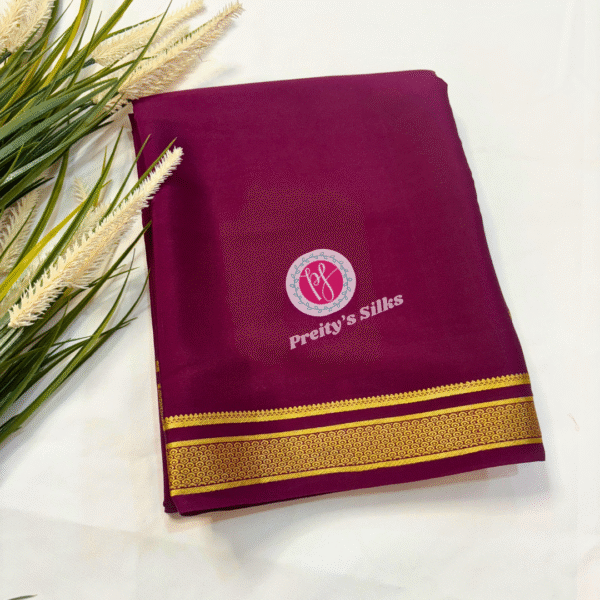 Mysore Crepe silk -Wine – PY05448