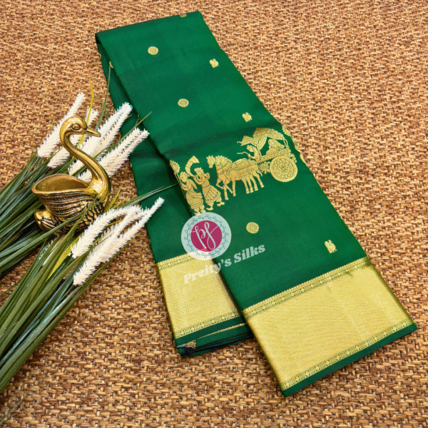 Pure Kanchipuram silk-Green-PY05924