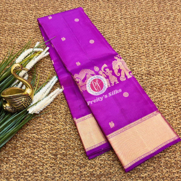 Pure Kanchipuram silk-Purple-PY05922