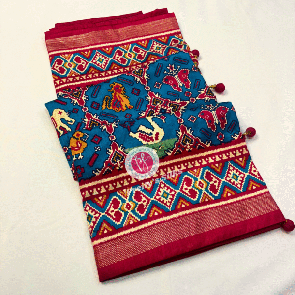 Ikkath Pochampally silk- Navy Blue – PY07311
