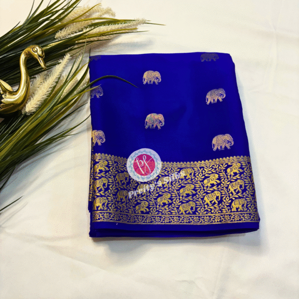 Mysore crepe silk -Royal blue -PY06926