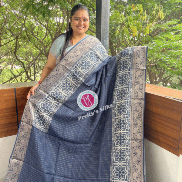 Dola Silk – Navy Blue -PY09527