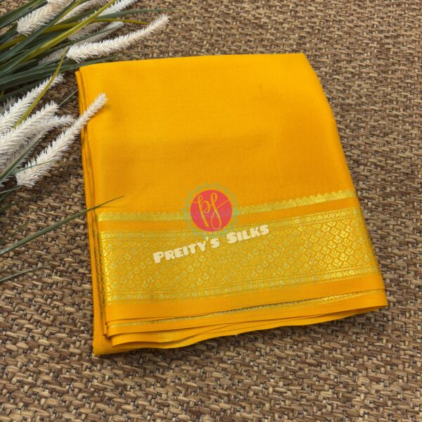 Pure Mysore crepe silk-Yellow – PY70861