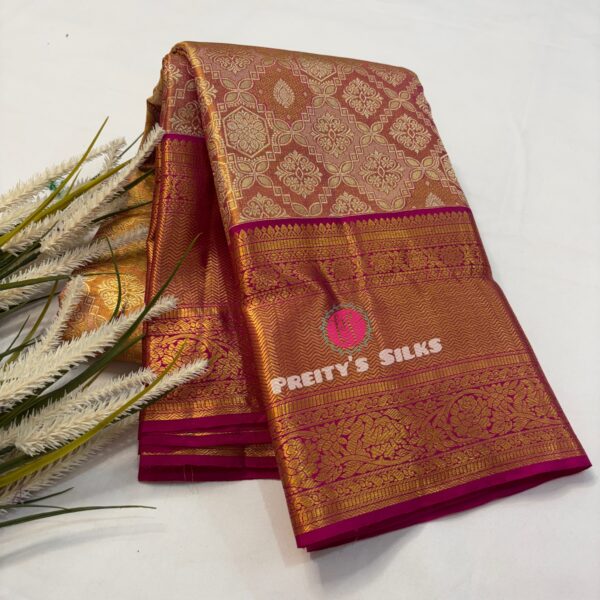 Pure tissue Kanjeevaram silk-Pink-PY03416