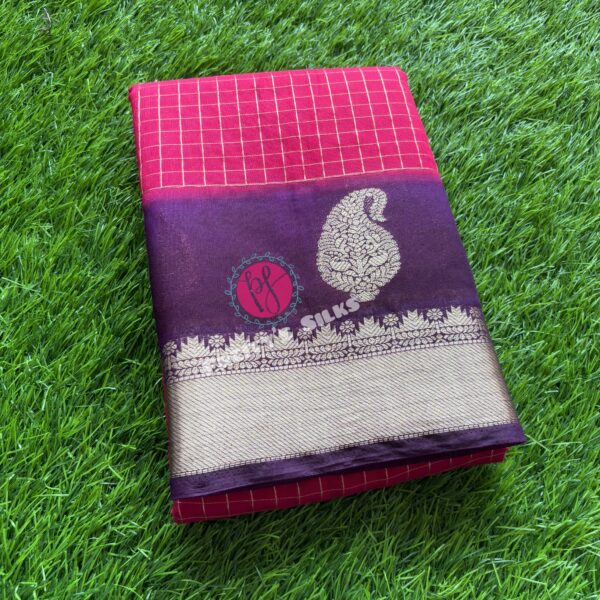 Semi silk -Pink with Purple -PY08706