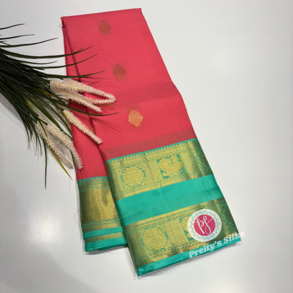 Powerloom Kanjeevaram silk -Pink and Pastel green -PF18801