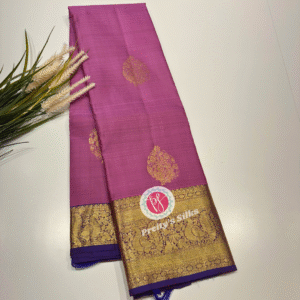 Pure kanchipuram silk saree-Lavender-PF10296