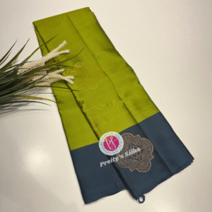 Powerloom silk saree -Green-PF12604