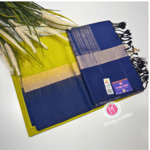 Pure Kanjeevaram silk -Olive green and NavyBlue -PF05687