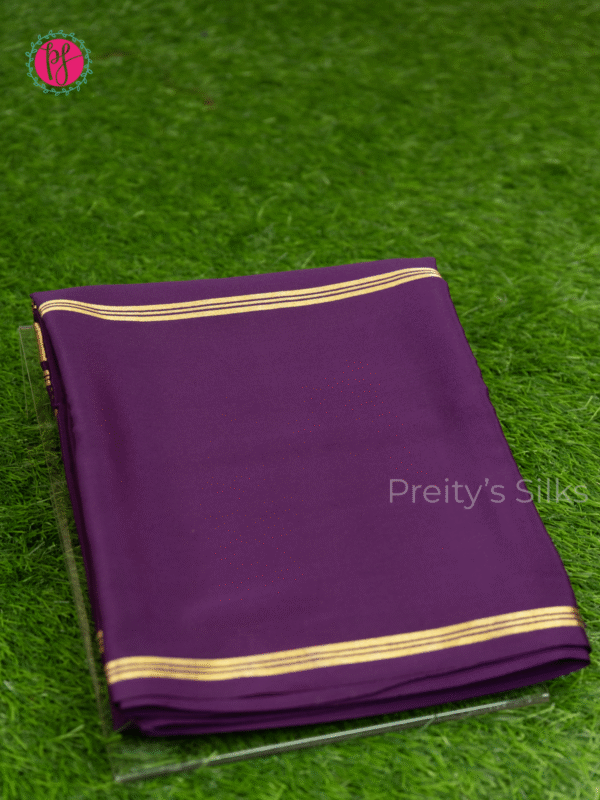 Pure Mysore crepe silk -Purple-PF01250